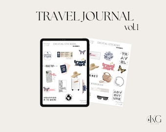 Adesivi digitali da viaggio: agenda e diario Goodnotes (download digitale)