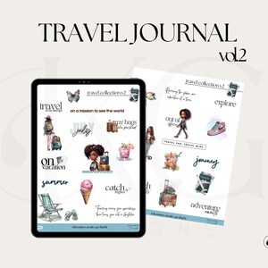 Travel Digital Stickers Vol 2 for Planners & Journals |  Stickers for Goodnotes and digital journals