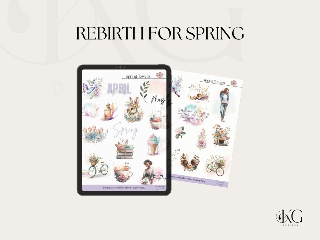 Rebirth Sticker Rebirth for Spring Digital Sticker Collection | April & May Digital ...