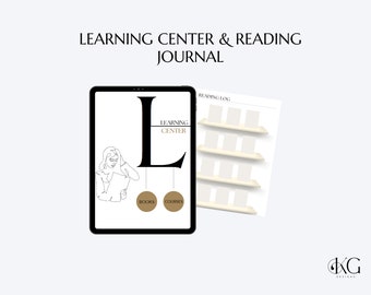 Learning Center & Reading Journal | Digital Sticker Collection, digital stickers, goodnotes stickers
