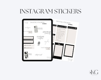 Instagram Content Creator  Digital Sticker Collection, digital stickers, goodnotes stickers