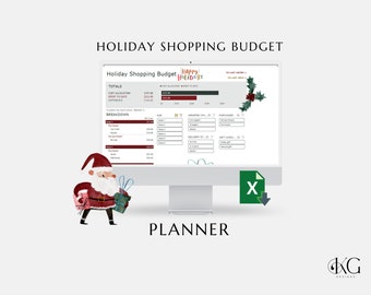 Holiday Gifts Tracker Template | Christmas Gifts Budget Excel Spreadsheet | Christmas Budget Planning | Holiday Christmas Planner