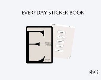 Everyday Stickers for Goodnotes | Digital Planner Sticker Book for Goodnotes Planner Widgets, Pre-cropped Everyday stickers