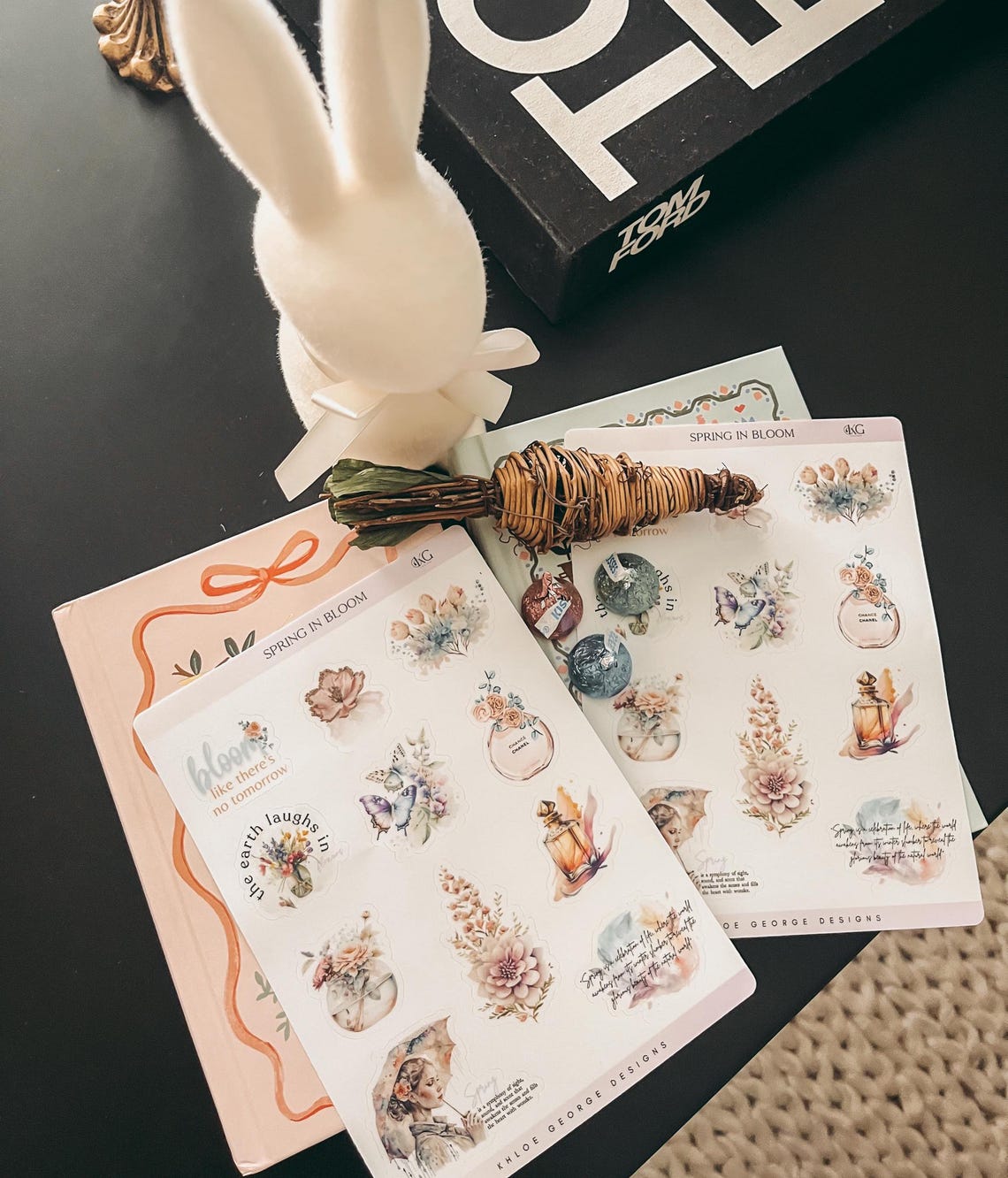 Spring Floral Sticker Sheet: Vintage Style Planner Stickers - Etsy