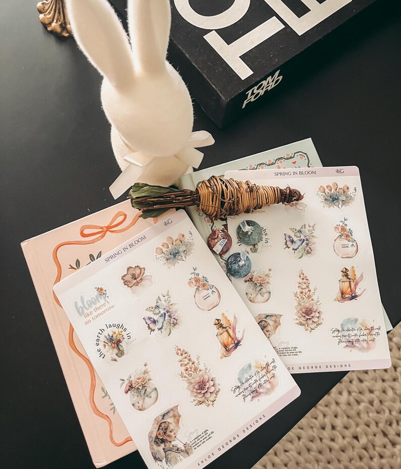 Spring Floral Sticker Sheet: Vintage Style Planner Stickers - Etsy