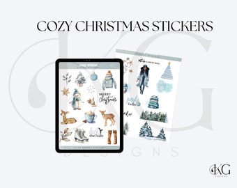 Cozy Christmas Winter | Christmas Digital Stickers for GoodNotes, Notability, Ipad Planner