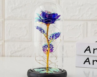 Preserved flower glass cover rose flower glass cover gift gifts