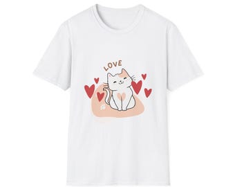 Introvert kattmamma-tröja minimalistisk tee | Rolig kattälskare estetisk t-shirt | Gåva för introverta och kattmammor
