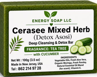Handmade Asosi Herbal Soap Natural Skin Cleanser Organic Bitter Leaf Soap
