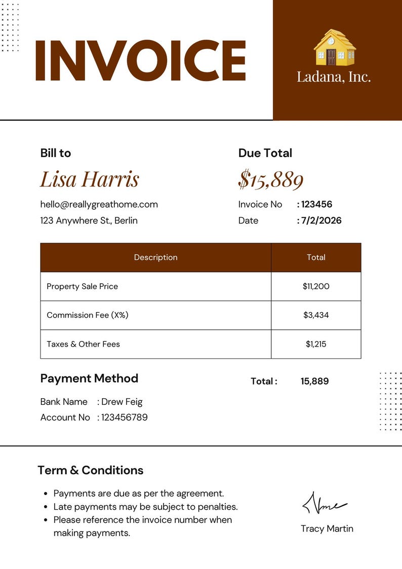 Editable Modern Invoice Template | Small Business Billing Form | Canva ...