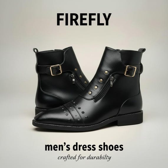 mens dress boots pointed toe Men's Handmade Side Zip Ankle | Vintage Leather Boots | Black Studded Boots Simplicity and timeless design Handmade Black Patent Leather &