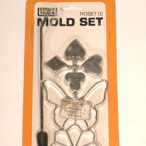 Rosette Mold Set Timbale Iron Cookie Making Molds Vintage