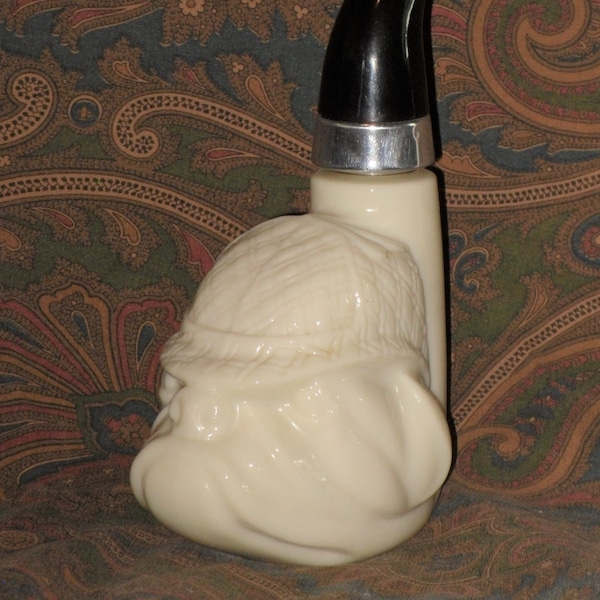 Avon Sherlock Holmes Bulldog Pipe Decanter Bottle Empty Wild Country After Shave