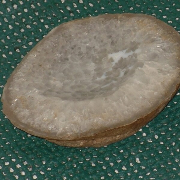 Agate Geode Trinket Dish Vintage Natural Polished Stone