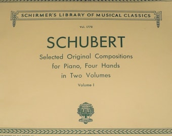 Schubert for the Piano Book Volume 1 Songbook Sheetmusic Vintage Music Schirmer's