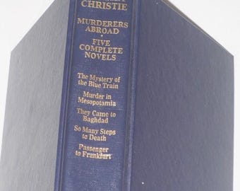Agatha Christie Murderers Abroad 5 Complete Novels Vintage Hardcover Book