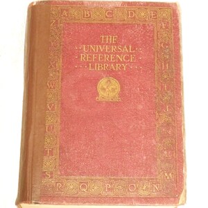 The Universal Reference Library Dictionary Illustrations Atlas Vintage