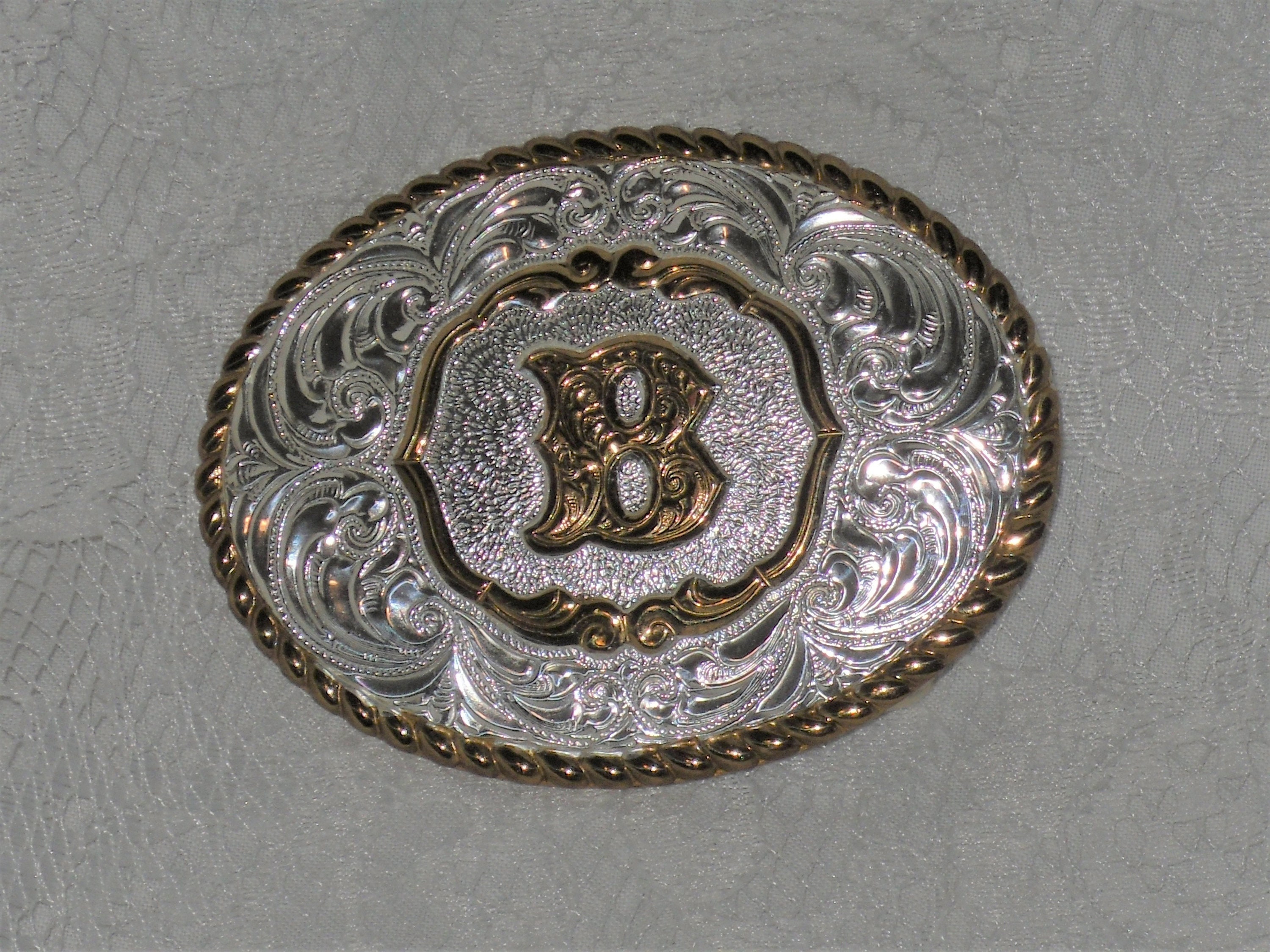 Mens Western Belt Buckle - Initial Cowboy Letter Oval Belt Buckles for Women