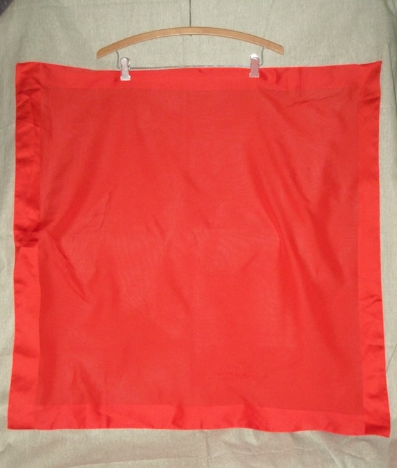 Solid Red Polyester Scarf 30 x 30 Square Made in … - image 3