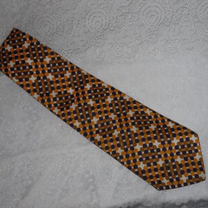 Men's Polka Dot Cotton Necktie Vintage Pauline Trigere image 3