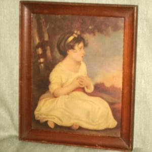 Age of Innocence Framed Girl Print by Sir Joshua Reynolds Vintage