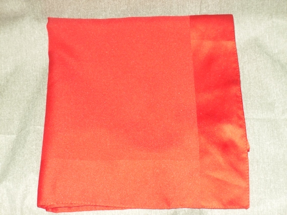 Solid Red Polyester Scarf 30 x 30 Square Made in … - image 2