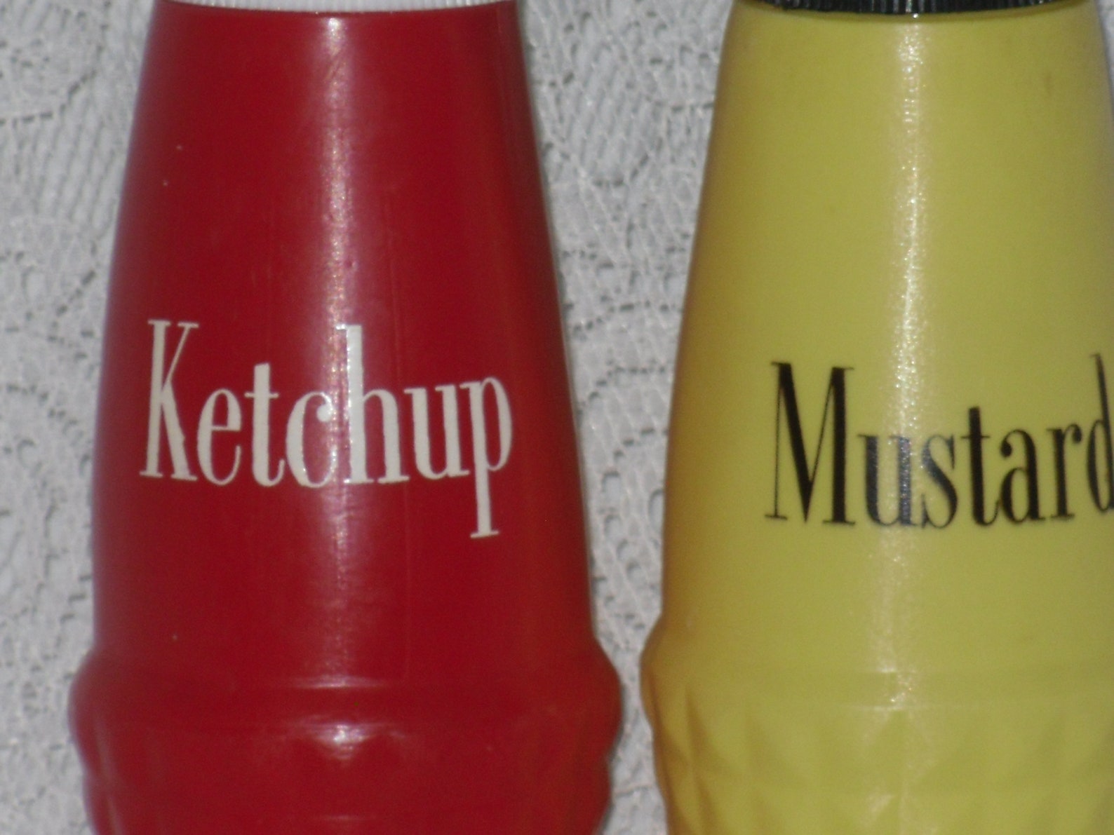 Mustard Ketchup Dispensers Plastic Squeeze Classic Vintage | Etsy