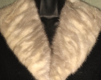 Blond Fur Collar for Sweater or Coat Vintage 2 Toned