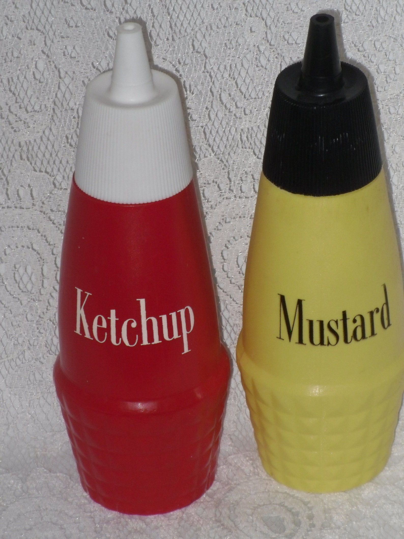 Mustard Ketchup Dispensers Plastic Squeeze Classic Vintage Etsy