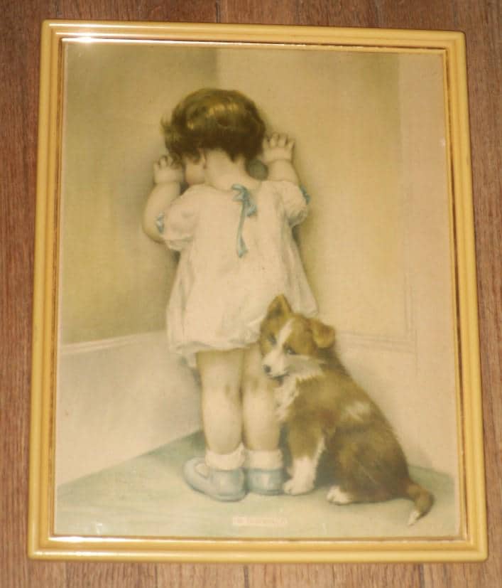 Antique Girl With Dog Picture - Etsy