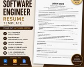 Software Engineer Resume Template: ATS Friendly Tech Resume (Google Docs & Word)