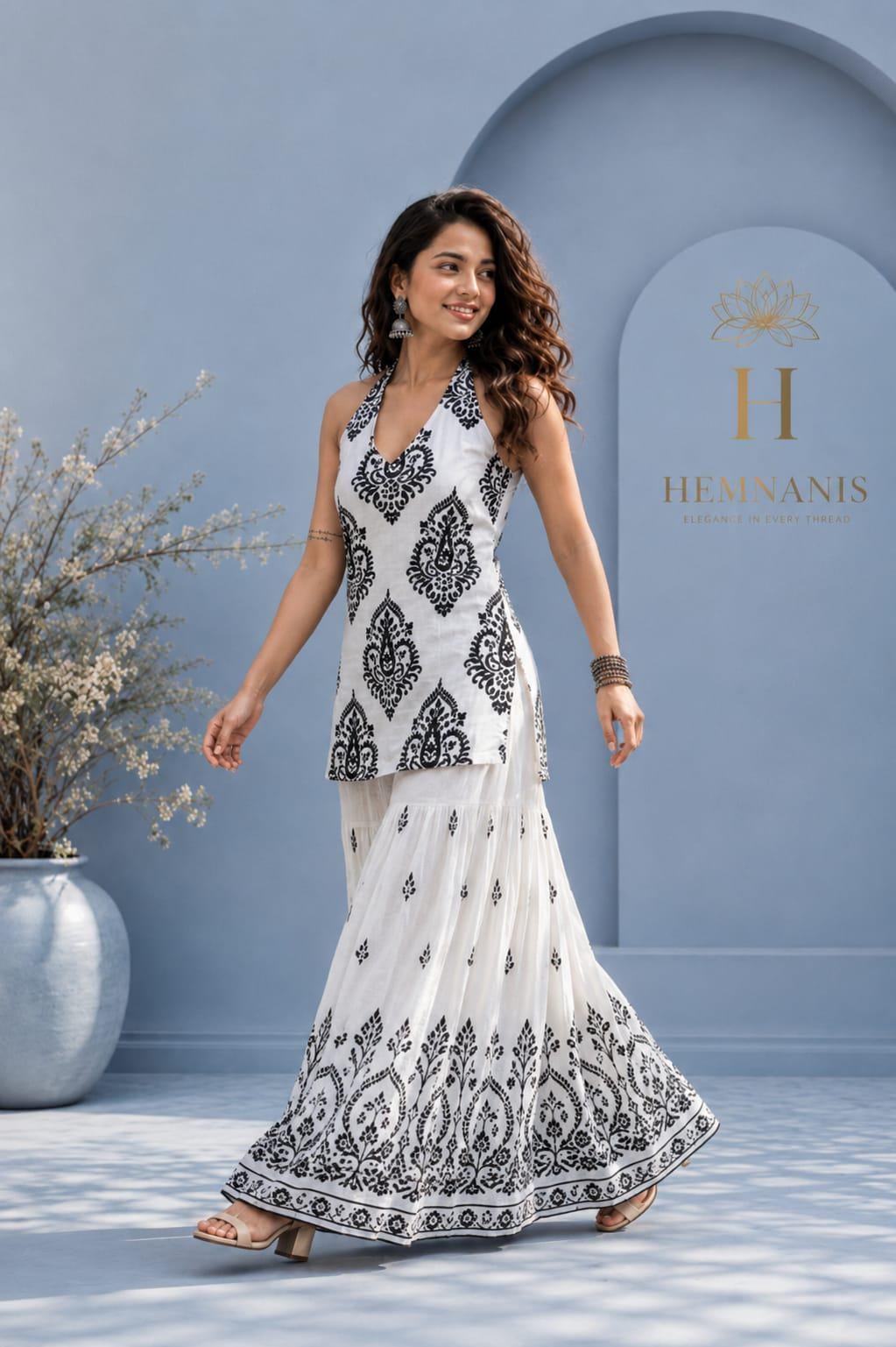 Halter Neck Dress Indian Cotton