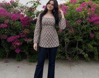 Women's All Over Print Rayon Short Kurti | Lightweight Ethnic Tunic Top