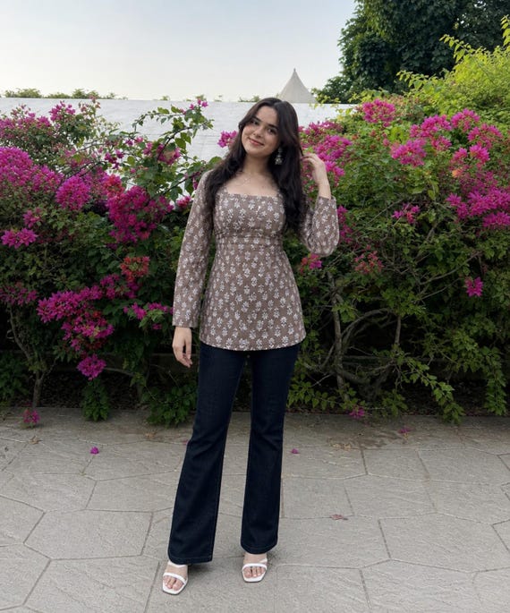 Women's All Over Print Rayon Short Kurti | Lightweight Ethnic Tunic Top