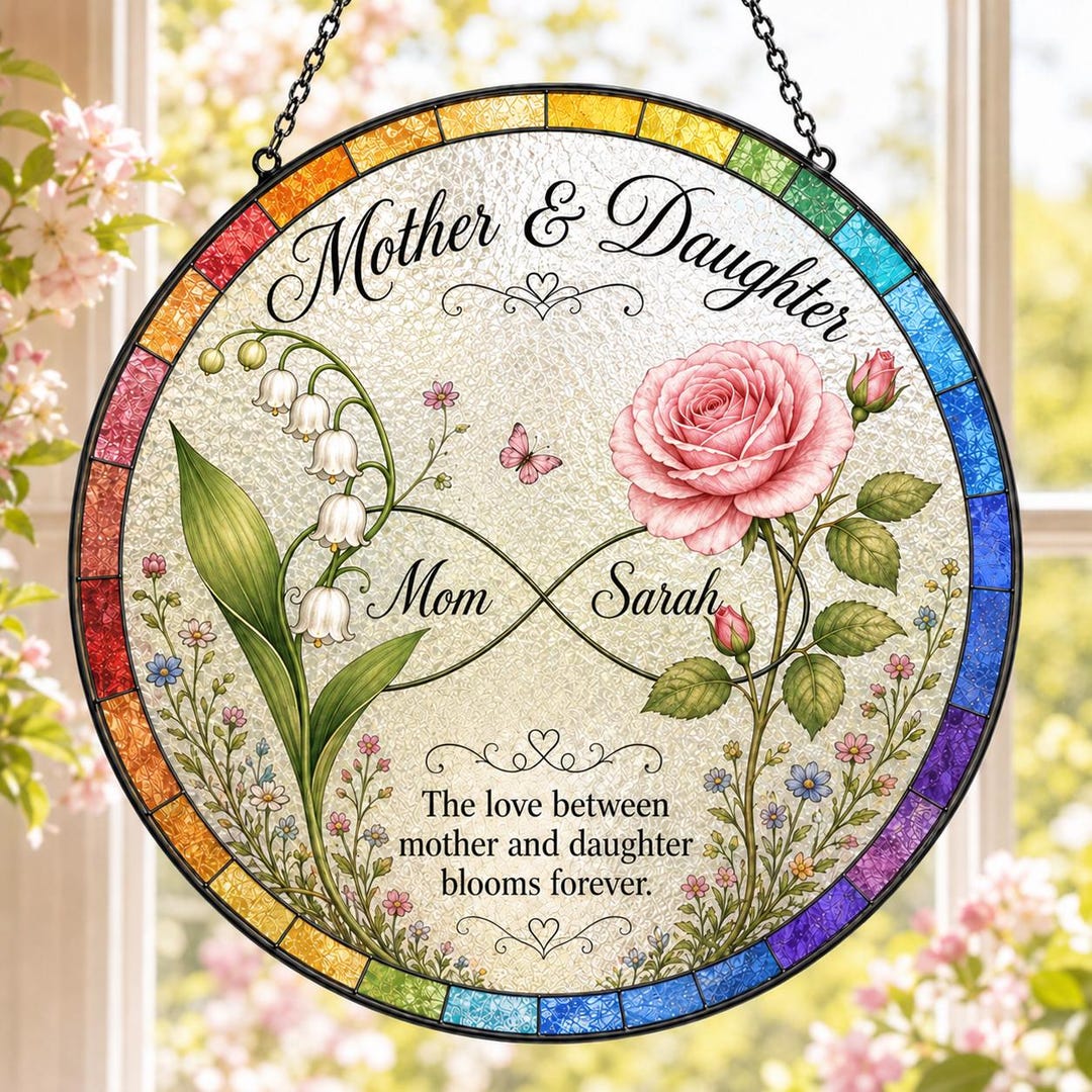 Custom Mother Daughter Suncatcher, Mothers Day Gift for Mom From ...
