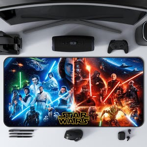 Tappetino per mouse di Star Wars / Tappetino da scrivania per gaming spesso 3 mm / Tappetino da gaming galattico fantascientifico