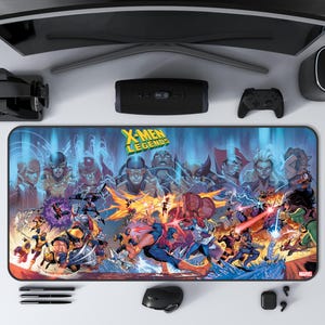 X-Men Legends Battle Mouse Pad | 3 mm Thick Gaming Desk Mat | Marvel Characters Gaming Pad