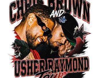 Chris Brown and Usher Raymond Tour 2026, R&B PNG, T-Shirt Design, Digital Download, RB Shirt Graphic, Usher and Brown Digital Print