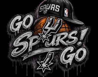 Urban Basketball Art | Basketball Street PNG | Spurs Style Design | Streetwear Sports Graphic | DTF DTG Print File