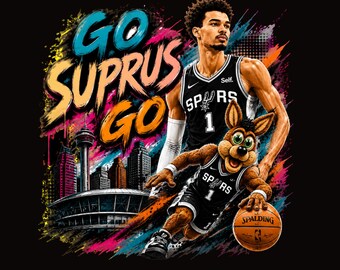 Victor Wembanyama Basketball PNG Halftone Design, Comic Graphic Tee, Go Spurs Go Sublimation ( Digital Download )