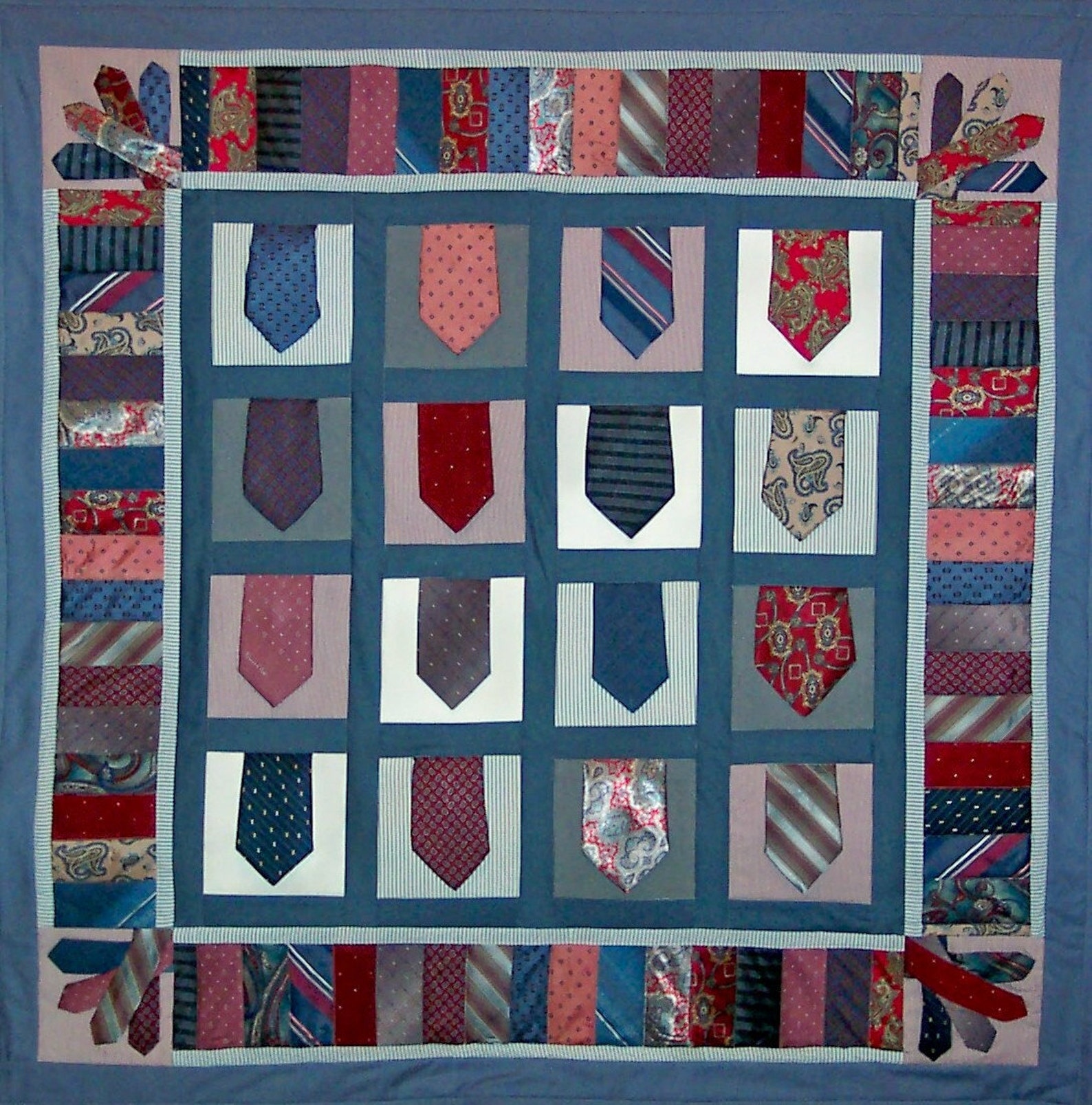 Necktie Quilt Pattern for Quilted Wall Hanging. Memory Quilt. Etsy