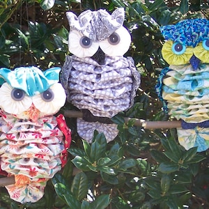 Fabric Yo-Yo Owl Pattern DIGITAL FOR DOWNLOAD image 2