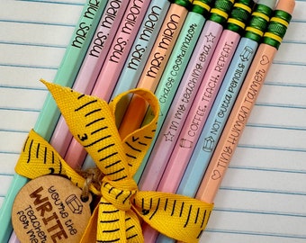 Personalized Pencils, Engraved Pencils, Ticonderoga Pencils, Back to School, School Supplies, Teacher pencils, Teacher gifts
