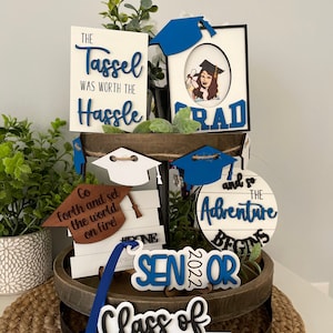 Graduation 2024, Graduate Tier Tray,  Class of 2024, Graduation Decor, High school Graduation, Cap and Gown, Senior 2024