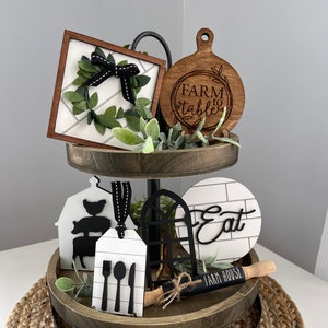 Farmhouse Tier Tray, Farm life, Tier Tray Decor, Farmhouse Decor, Mini Signs, Farm to Table, Home Decor