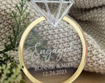 Personalized Engagement Ornament,  Engagement Ornament, Engagement gift, 2024 Christmas Ornament