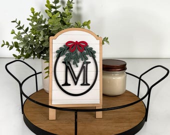 Monogram Interchangeable Sign Insert, Mini Sign, Seasonal Wooden Sign, Farmhouse Decor