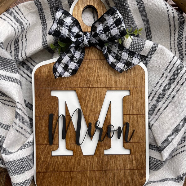 Monogram Cutting Board, Custom Cutting Board, Custom Kitchen Decor, Decorative Cutting Board, Farmhouse Decor, Personalized Last Name