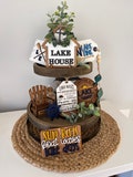 Lake Tier Tray Decor, Lake Decor, Summer Lake House, Mini Signs, Lake Theme, Lake House, Home Decor