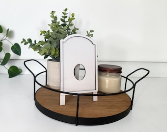 Interchangeable Sign Display Stand, Tabletop Sign Holder, Farmhouse Home Decor,  Seasonal Sign Easel Base